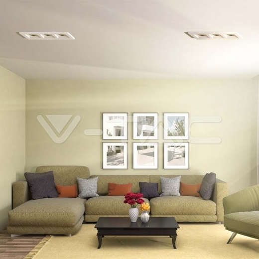 Aplique de Escayola 3xGU10 Redondo Blanco - 4