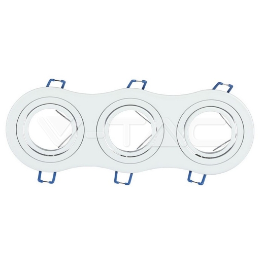 3 x GU10 Housing Round White - 3