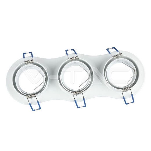 3 x GU10 Housing Round White - 4