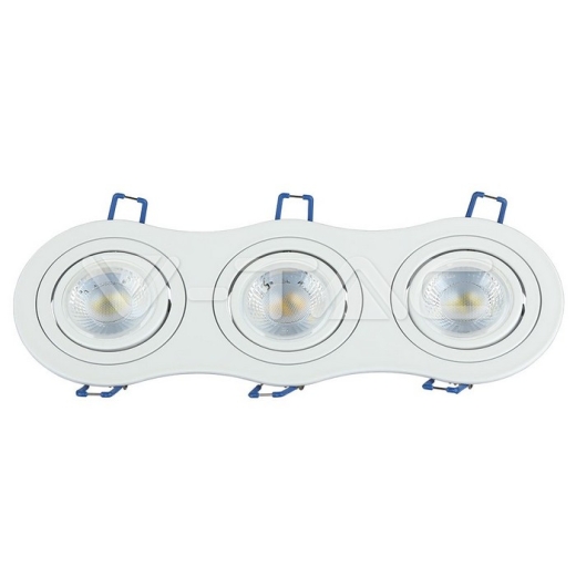 3 x GU10 Housing Round White - 6