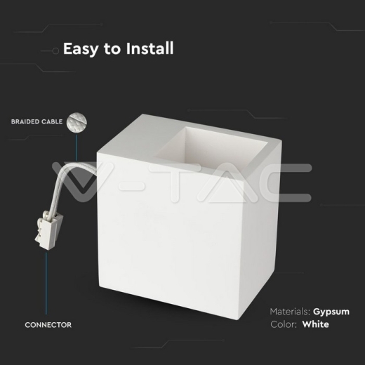 G9 Fitting Square White - 4