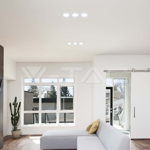 GU10 3 Head Spotlight Fitting Iron+PC, White+White - 6