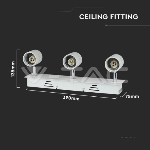 3 x GU10 Track Fitting White - 7