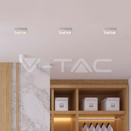 Aplique de Escayola 2xGU10 Redondo Blanco - 4