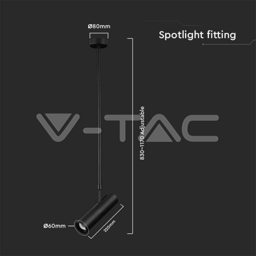 GU10 Aluminum Lamp Holder Fitting Black - 5