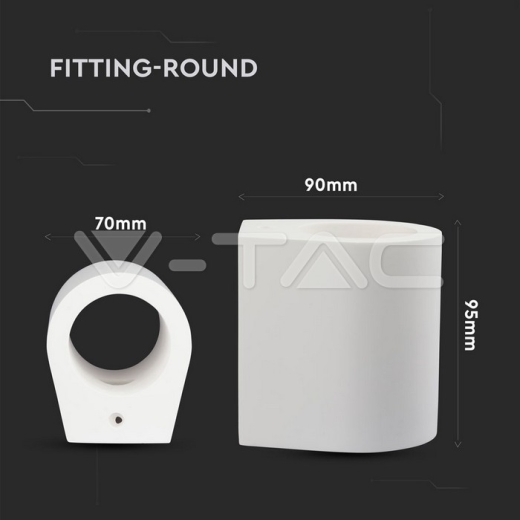 G9 Fitting redondo color blanco - 4