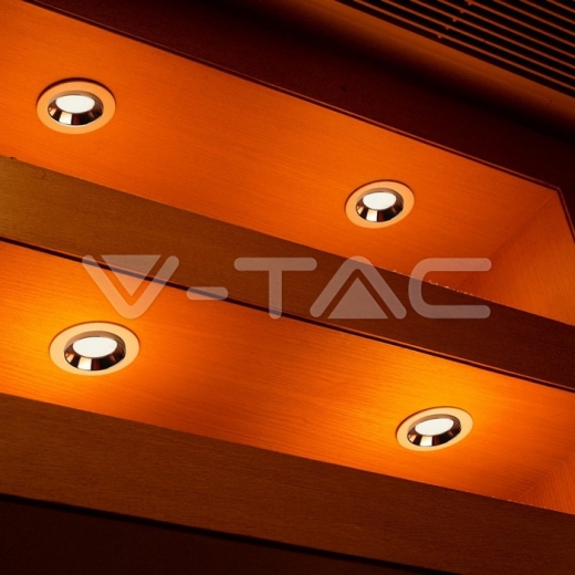 GU10 Fitting Concrete Metal Grey Recessed Light Rose Gold Round - 8