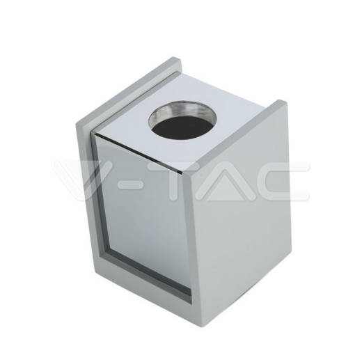 GU10 Fitting Concrete Surface Chrome Bottom Square - 1