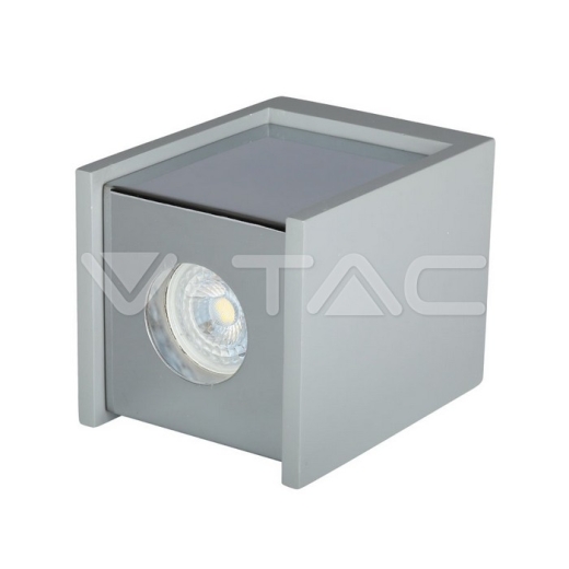 GU10 Fitting Concrete Surface Chrome Bottom Square - 2