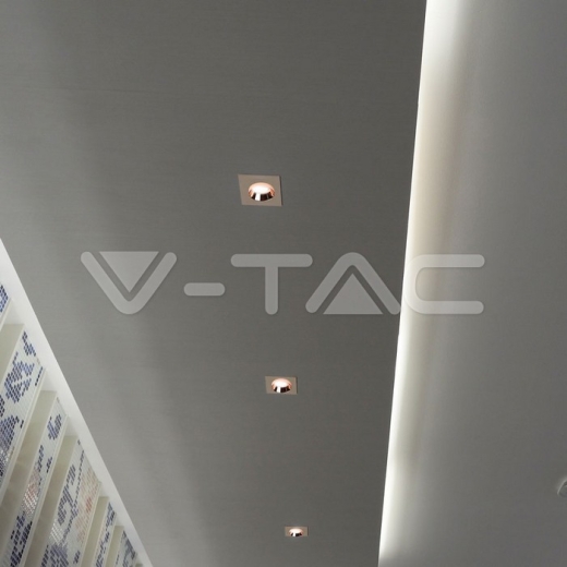 GU10 Fitting yeso/hormigón con aro oro rosado, cuerpo cuadrado - 8