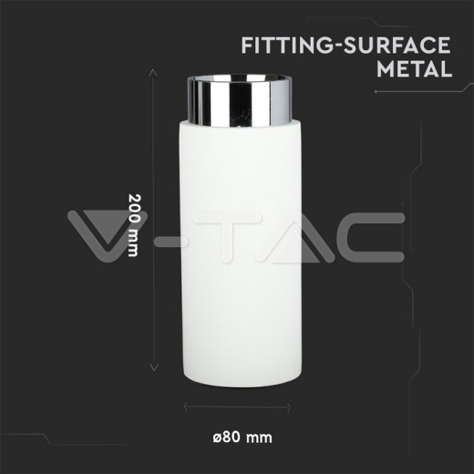 GU10 Fitting de superficie yeso con base de cromo - 8