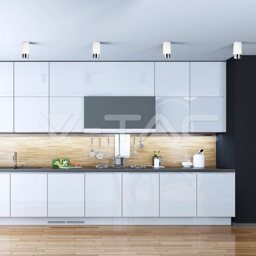 GU10 Fitting de superficie yeso con base de cromo - 9