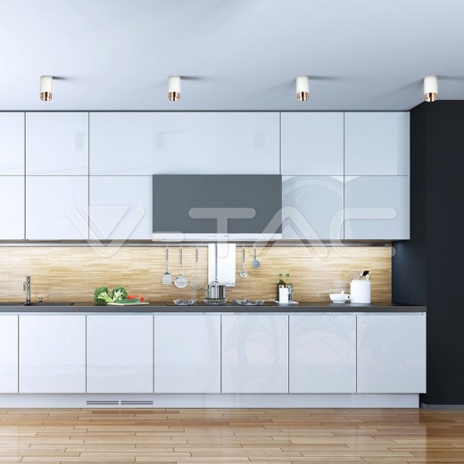 GU10 Fitting de superficie yeso con base de metal oro rosa - 9