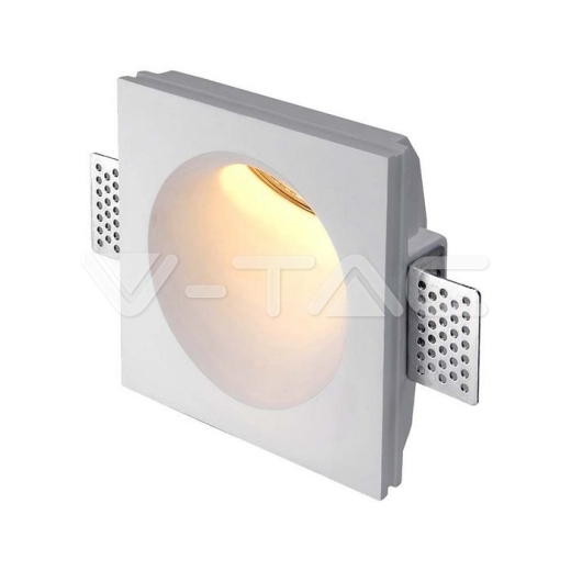 GU10 Fitting Gypsum Square White - 1