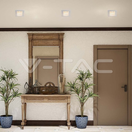 GU10 Fitting Gypsum Square White - 5