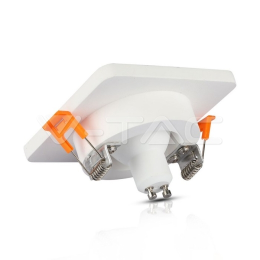 GU10 Fitting Gypsum Metal White Plaster Matt Rose Gold, Square, Recessed - 3