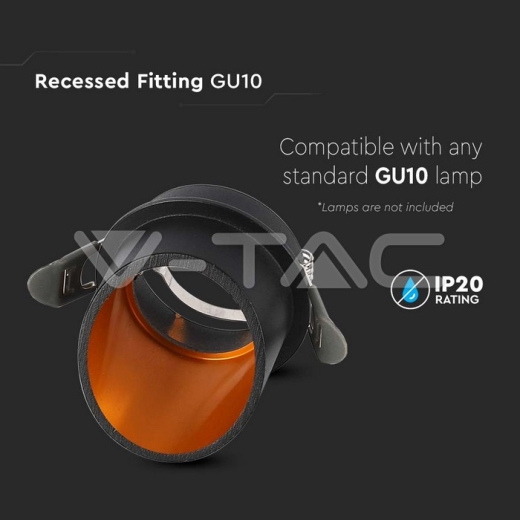 Aro GU10 redondo negro - 5