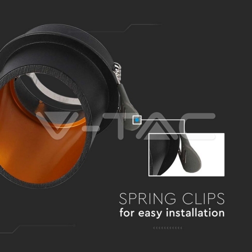 Aro GU10 redondo negro - 6