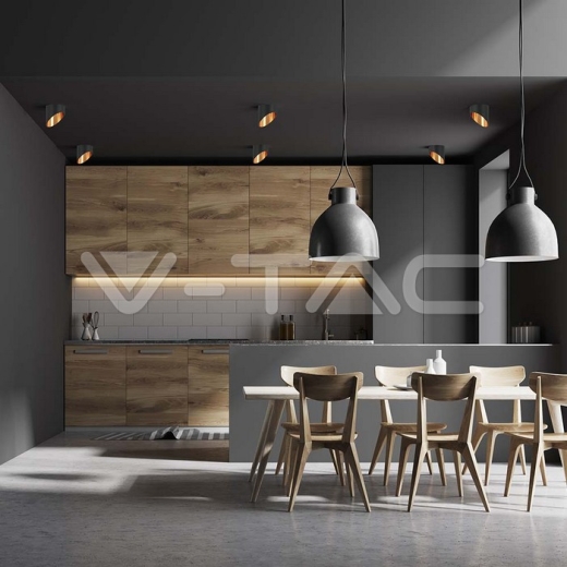 Aro GU10 redondo negro - 8