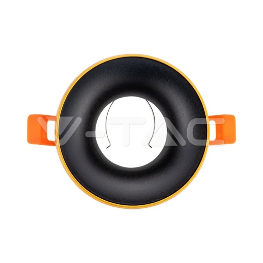 GU10 Fitting Round Gold Frame, Black Reflector - 3