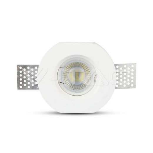 GU10 Soporte Redondo Yeso Blanco Ф100 - 2