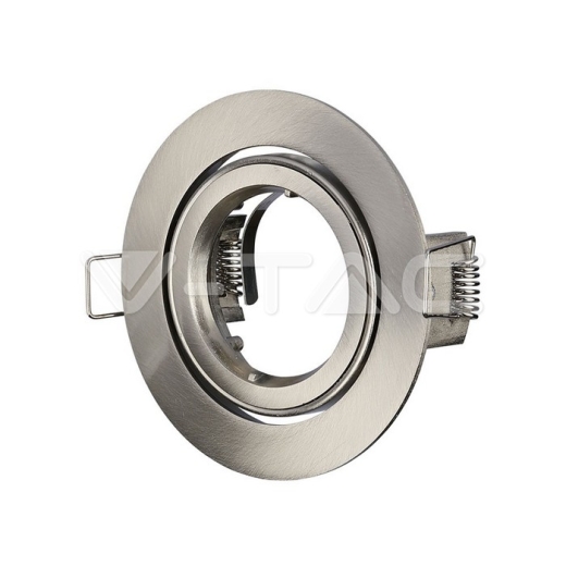 GU10 Fitting Round Satin Nickel - 1