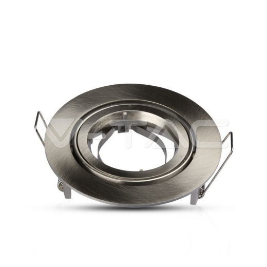 GU10 Fitting Round Satin Nickel - 2