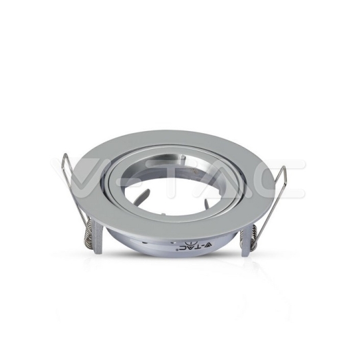 GU10 Soporte Redondo Gris plateado - 2