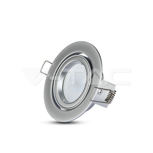 GU10 Soporte Redondo Gris plateado - 4