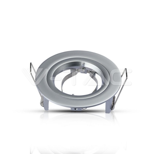 GU10 Soporte Redondo Gris plateado - 2