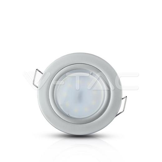 GU10 Soporte Redondo Gris plateado - 3