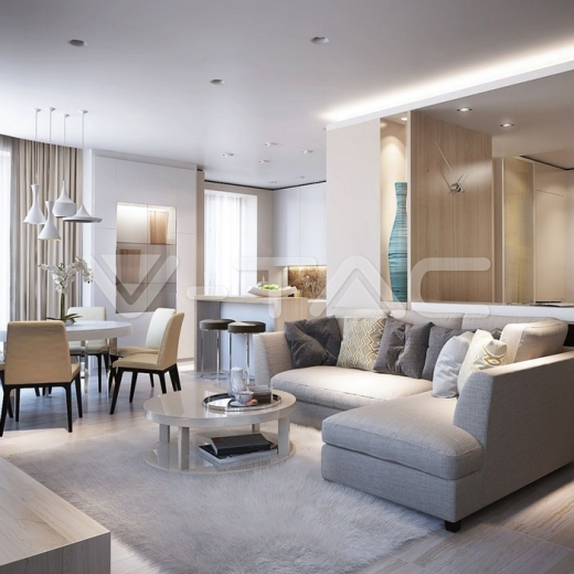 GU10 Fitting Redondo Gypsum Blanco Deep Ф132 - 9