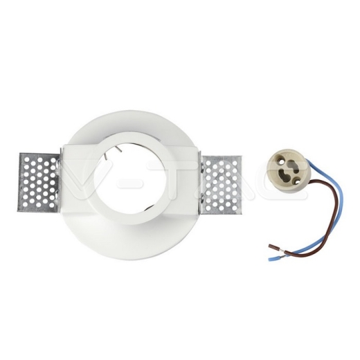 GU10 Fitting Round White - 4