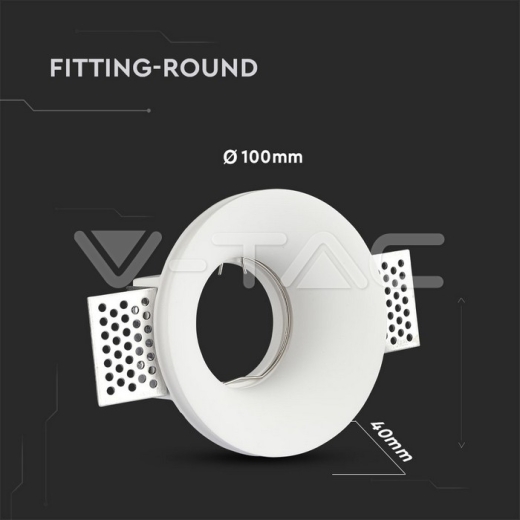 GU10 Fitting Round White - 7