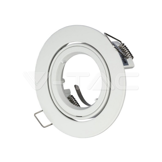 GU10 Fitting Round White - 1