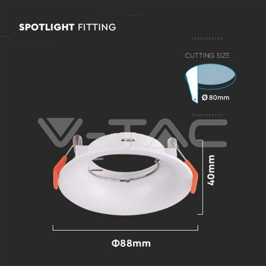 Aro GU10 redondo blanco - 4