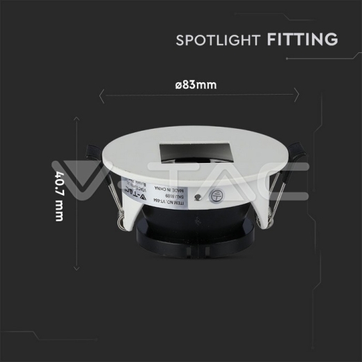 Aro GU10 redondo blanco & negro - 10