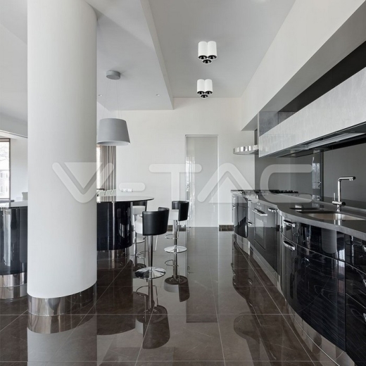 GU10 Fitting Round White & Black - 10