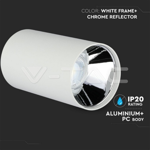 Aro GU10 redondo blanco & cromo - 7