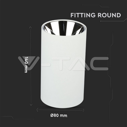 Aro GU10 redondo blanco & cromo - 9