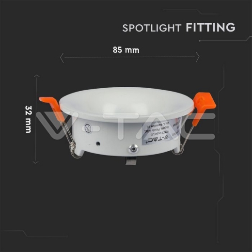 GU10 Fitting redondo blanco - 10