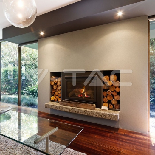 GU10 Fitting Round White Frame, Chrome Reflector - 8