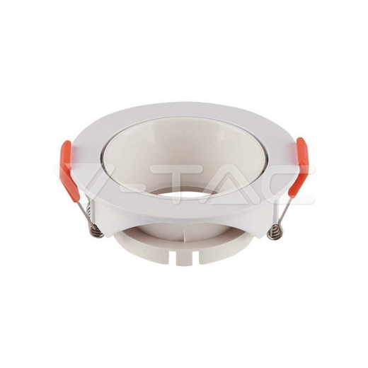 GU10 Fitting Round White Frame with White Reflector - 1