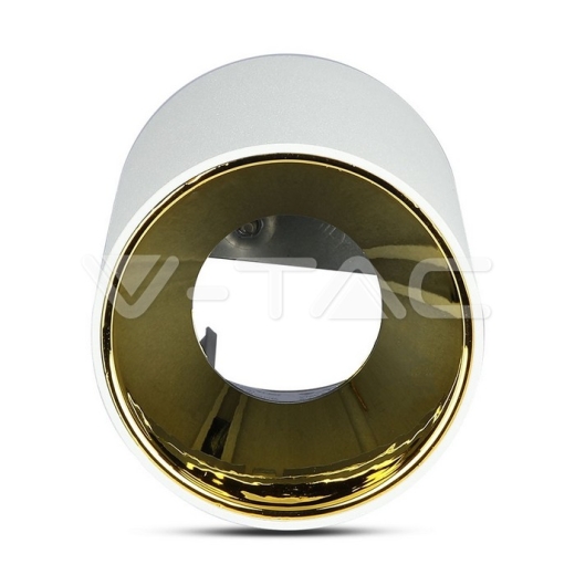 Aro GU10 redondo blanco & dorado - 5
