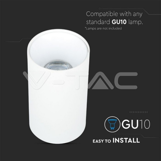 Aro GU10 redondo blanco & blanco - 7