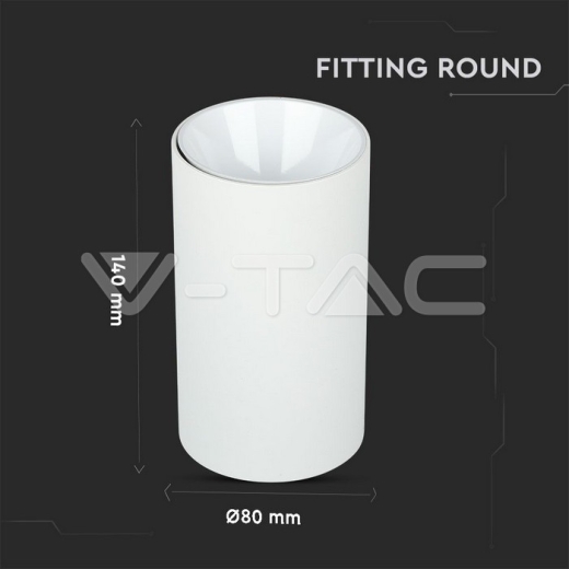 Aro GU10 redondo blanco & blanco - 8