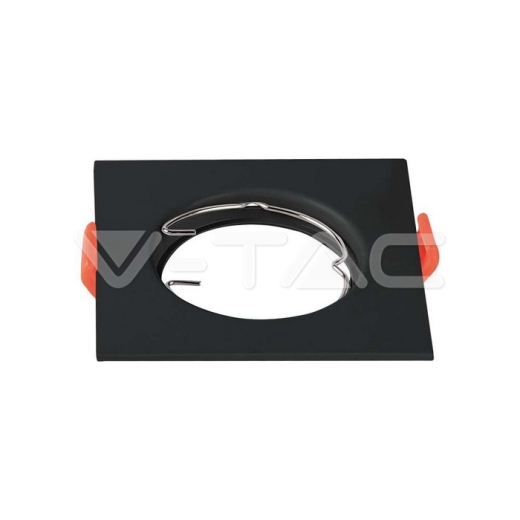 Aro GU10 cuadrado negro - 1