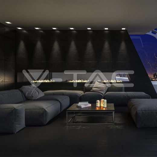 Aro GU10 cuadrado negro - 6