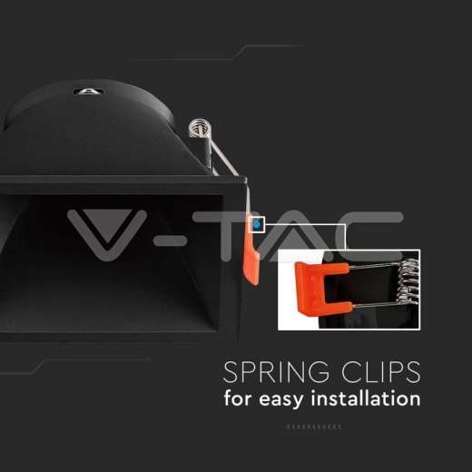 GU10 Fitting Square Black - 3