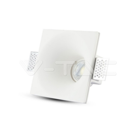 GU10 Soporte Cuadrado Yeso Blanco 121 x 121 mm - 3